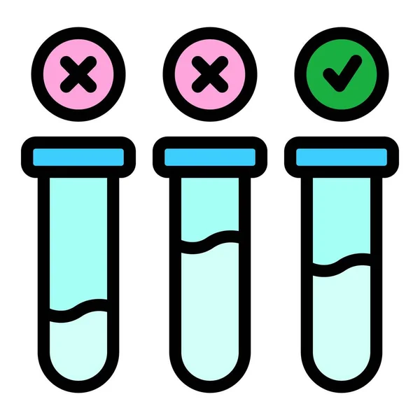 Covid Test Tubes Icon Outline Covid Test Tubes Vector Icon — Stock Vector
