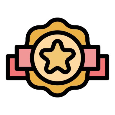 Hatıra amblemi simgesi. Beyaz arkaplan rengi üzerinde izole edilmiş web tasarımı için özet Trophy amblem vektör simgesi