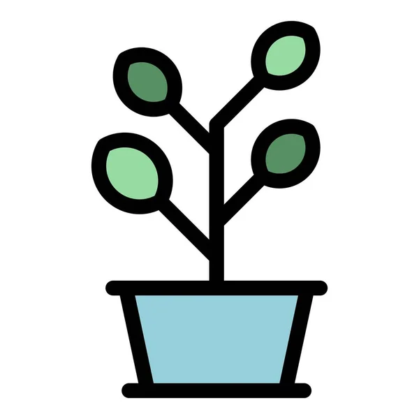 Иконка Травы Контур Векторный Иконка Травы Семени Веб Дизайна Изолированы — стоковый вектор