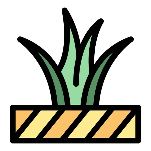 Иконка Ботанического Горшка Контур Ботанический Растительный Горшок Векторный Значок Веб — стоковый вектор