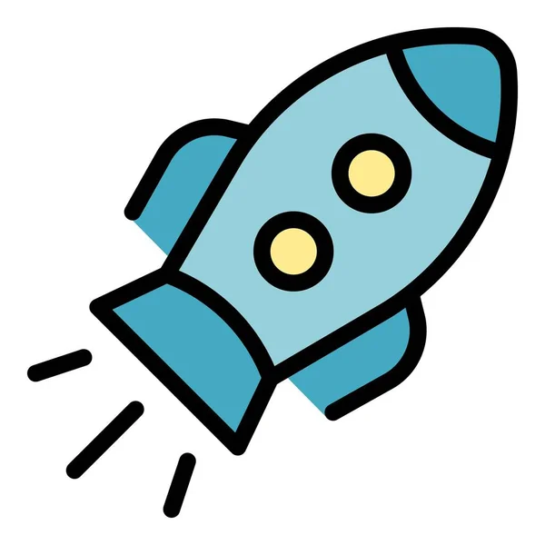 Startup Rocket Icon Outline Startup Rocket Vector Icon Web Design — Stock Vector