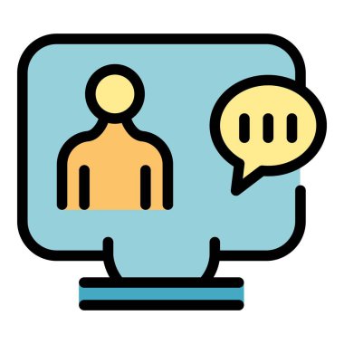 Çevrimiçi yönetim simgesi. Beyaz arkaplan rengi üzerinde izole edilmiş web tasarımı için Çevrimiçi yönetim vektör simgesi