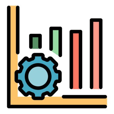 Finans grafik simgesi. Beyaz arkaplan rengi üzerinde izole edilmiş web tasarımı için ana finans grafik vektör simgesi