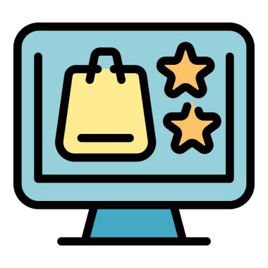 Çevrimiçi dükkan ikonu. Beyaz arkaplan rengi üzerinde izole edilmiş web tasarımı için Çevrimiçi dükkan vektör simgesi