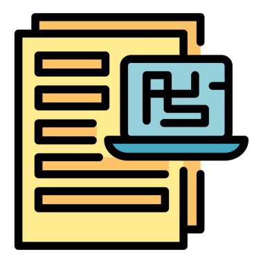 Teknik sayfa ikonu. Beyaz arkaplan rengi üzerinde izole edilmiş web tasarımı için özet teknik sayfa vektör simgesi