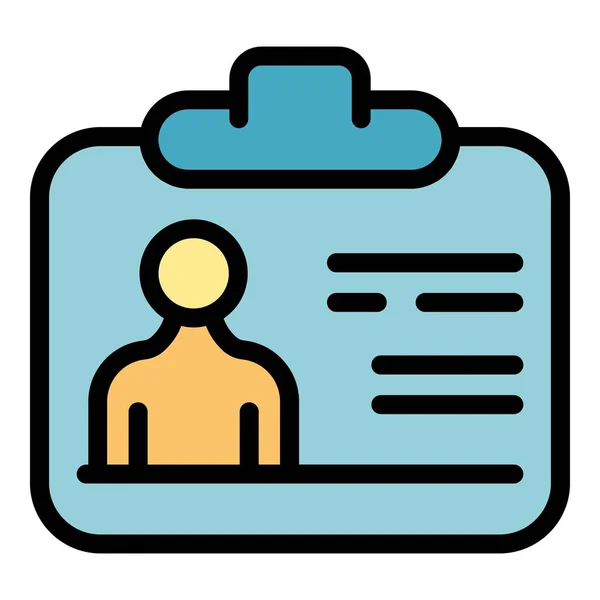 Εικονίδιο Κάρτας Διαχειριστή Ταυτότητας Περίγραμμα Manager Κάρτα Διάνυσμα Εικονίδιο Για — Διανυσματικό Αρχείο