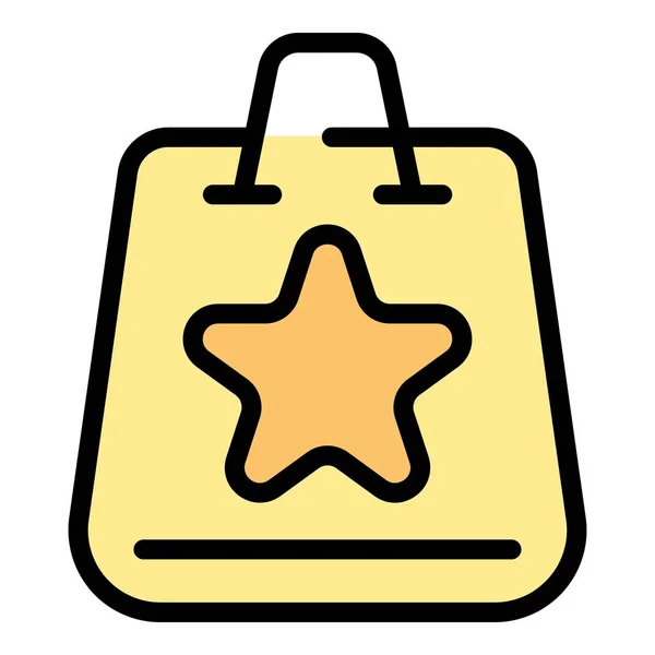 Shop Bag Icon Outline Shop Bag Vector Icon Web Design — Stock Vector