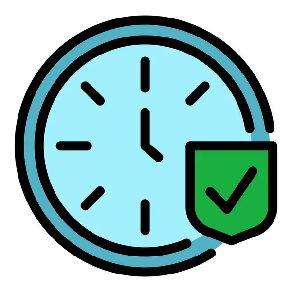 Punctuality Icon Outline Punctuality Vector Icon Web Design Isolated White — Stock Vector