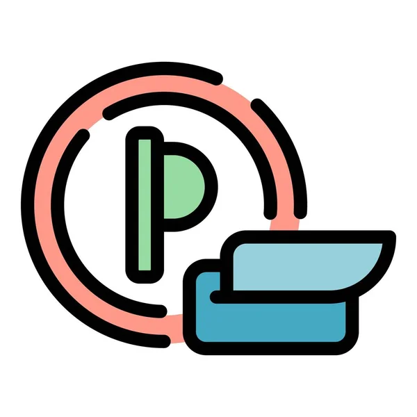 Піктограма Паркування Контурна Піктограма Платного Паркування Веб Дизайну Ізольована Білому — стоковий вектор