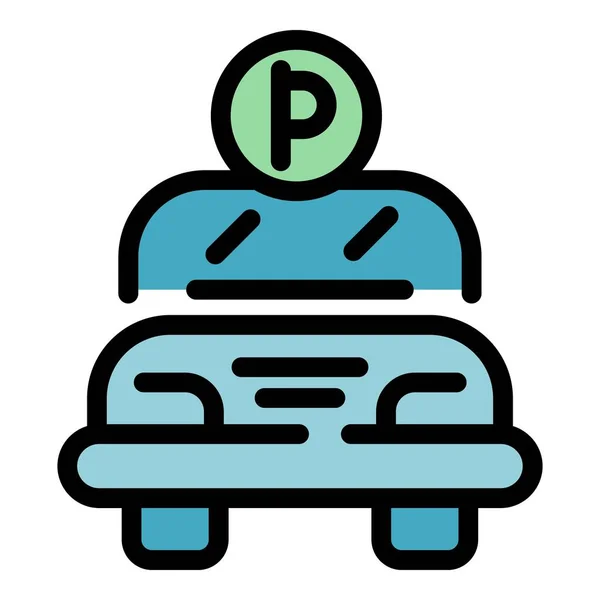 Драйв Значок Парковки Контурна Піктограма Паркування Приводу Веб Дизайну Ізольовано — стоковий вектор