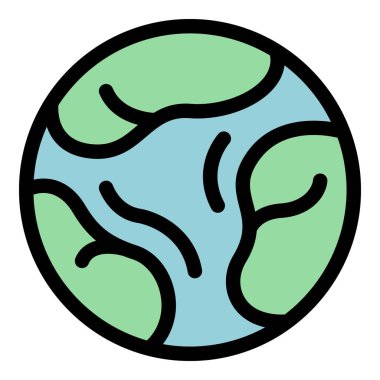 Genel ağ simgesi. Beyaz arkaplan rengi üzerinde izole edilmiş web tasarımı için genel ağ vektör simgesi taslağı