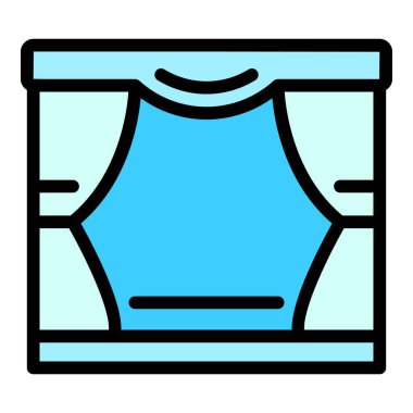 Bale sahnesi ikonu. Beyaz arkaplan rengi üzerinde izole edilmiş web tasarımı için ana bale sahne vektör simgesi