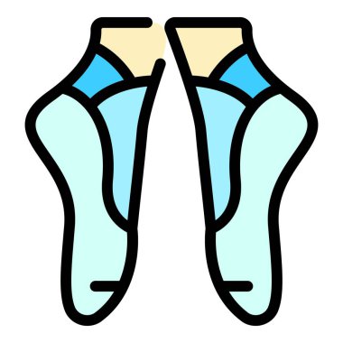 Bale malzemesi ikonu. Beyaz arkaplan rengi üzerinde izole edilmiş web tasarımı için ana bale ekipman vektör simgesi