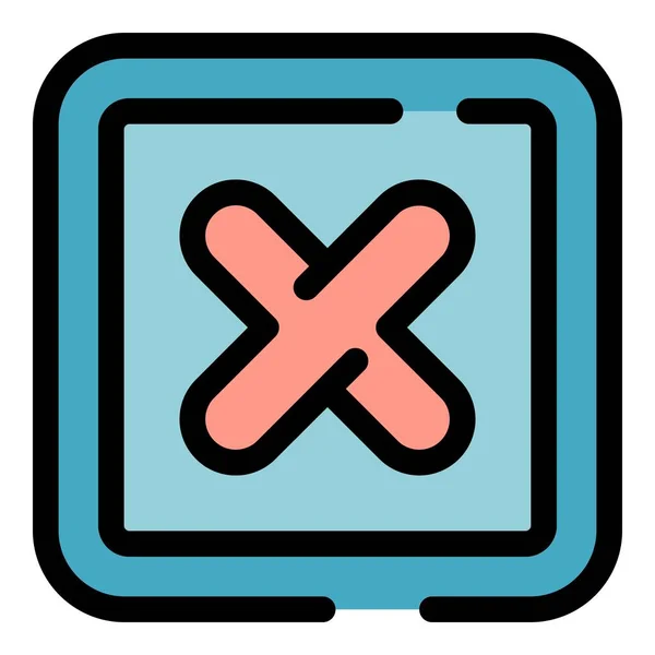 Eliminar Icono Botón Esquema Eliminar Icono Botón Vector Para Diseño — Archivo Imágenes Vectoriales