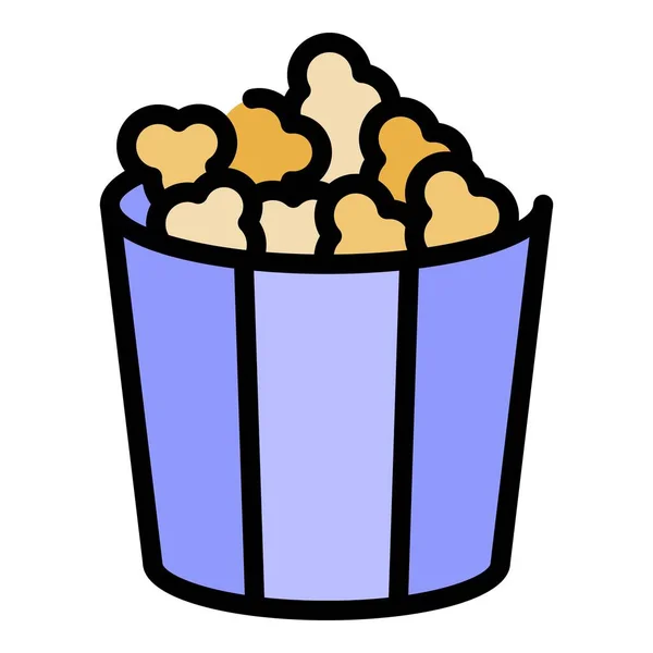 Popcorn Pakje Icoon Outline Popcorn Pack Vector Icoon Voor Web — Stockvector