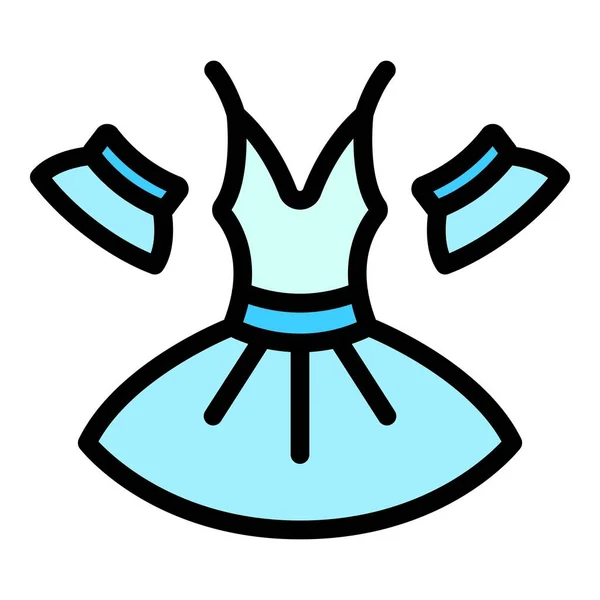 Балерина Значок Сукні Начерки Балерини Сукні Векторні Значки Веб Дизайну — стоковий вектор