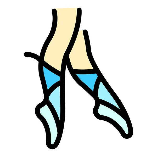 Μπαλέτο Χορεύτρια Παπούτσια Εικονίδιο Περίγραμμα Παπούτσια Μπαλέτο Χορεύτρια Διάνυσμα Εικονίδιο — Διανυσματικό Αρχείο