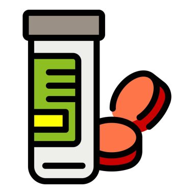 Füzyon tabletleri simgesi. Beyaz arkaplan renklerinde izole edilmiş web tasarımı için özet tablet vektör simgesi