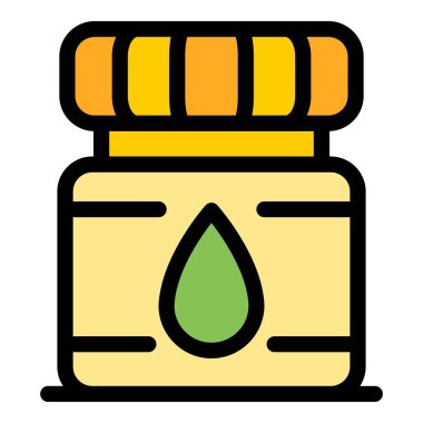 Balık yağı vitamin ikonu. Beyaz arkaplan renklerinde izole edilmiş web tasarımı için ana hatlı balık yağı vitamin vektörü simgesi