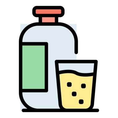 Vitamin doz ikonu. Beyaz arkaplan renginde izole edilmiş web tasarımı için ana vitamin dozu vektör simgesi