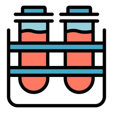 Analiz tüpleri simgesi. Beyaz arkaplan rengi üzerinde izole edilmiş web tasarımı için özet analiz tüpleri vektör simgesi