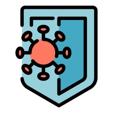 Kalkan bağışıklık simgesi. Beyaz arkaplan renginde izole edilmiş web tasarımı için ana kalkan bağışıklık vektörü simgesi