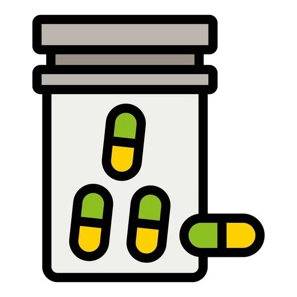Vitaminpackung Umriss Vitaminpackung Vektor Symbol Für Web Design Isoliert Auf — Stockvektor