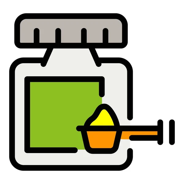 Vitamin Powder Icon Outline Vitamin Powder Vector Icon Web Design — Stock Vector