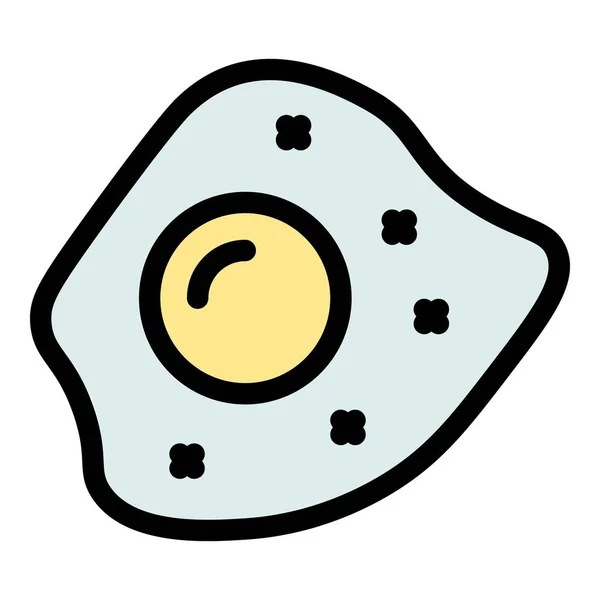 卵ビタミンアイコン 概要白い背景色のフラット上に隔離されたウェブデザインのための卵ビタミンベクトルアイコン — ストックベクタ