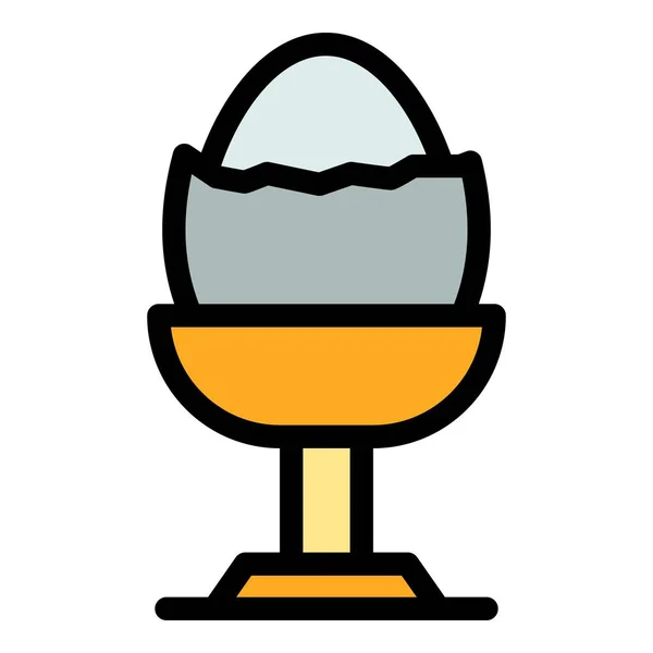 Yumurta Beslenme Ikonu Beyaz Arkaplan Renginde Izole Edilmiş Web Tasarımı — Stok Vektör