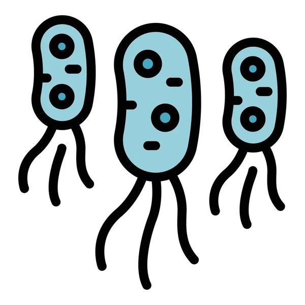 Значок Бактерий Тела Контур Тела Бактерий Вектор Значок Веб Дизайна — стоковый вектор