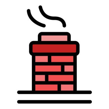 Baca üstü simgesi. Beyaz arkaplan rengi üzerinde izole edilmiş web tasarımı için ana baca üst vektör simgesi