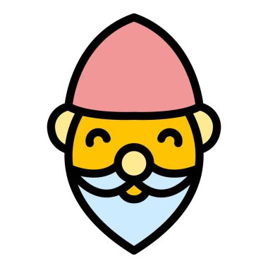 Seramik cüce simgesi. Beyaz arkaplan rengi üzerinde izole edilmiş web tasarımı için Seramik gnome vektör simgesi