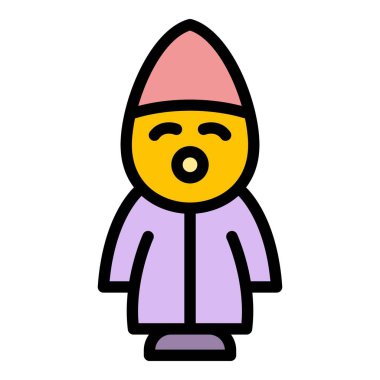 Şekil cüce ikonu. Beyaz arkaplan renginde izole edilmiş web tasarımı için ana karakter cüce vektör simgesi