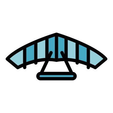 Uçak planörü simgesi. Beyaz arkaplan rengi üzerinde izole edilmiş web tasarımı için Uçak Planör vektör simgesi