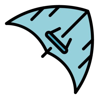 Açık havada planör ikonu. Beyaz arkaplan renginde izole edilmiş web tasarımı için Outdoor hang planlama vektör simgesi