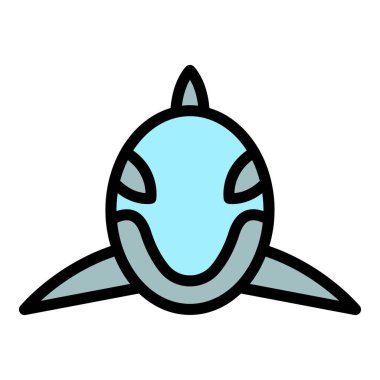 Büyükbaba Orca ikonu. Beyaz arkaplan rengi üzerinde izole edilmiş web tasarımı için Grampus orka vektör simgesi ana hatları