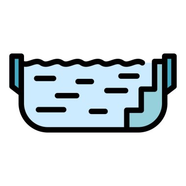 Yaz havuzu ikonu. Beyaz arkaplan rengi üzerinde izole edilmiş web tasarımı için Yaz havuz vektör simgesi