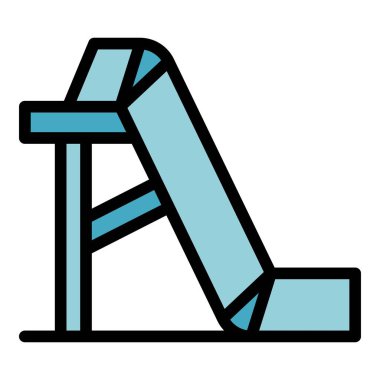 Plaj su kaydırağı ikonu. Beyaz arkaplan renginde izole edilmiş web tasarımı için özet Beach su kaydırma vektör simgesi