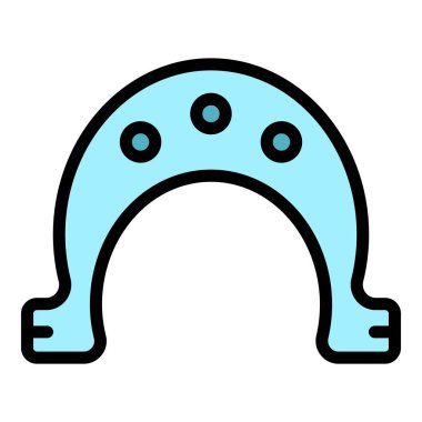 Çiftlik atı nalı ikonu. Beyaz arkaplan rengi üzerinde izole edilmiş web tasarımı için Ranch at nalı vektör simgesi