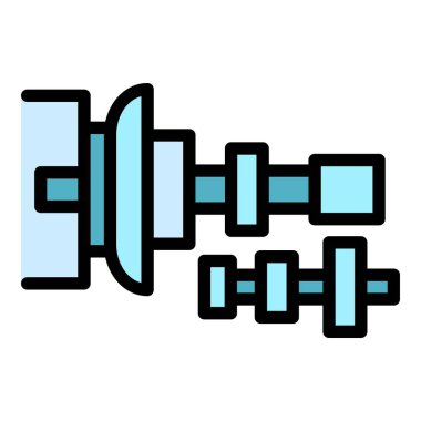 Debriyaj aleti simgesi. Beyaz arkaplan renginde izole edilmiş web tasarımı için debriyaj aracı vektör simgesi