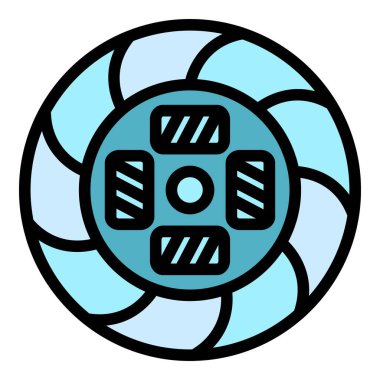 Araba güç debriyajı ikonu. Beyaz arkaplan renginde izole edilmiş web tasarımı için Otomobil güç debriyajı vektör simgesi