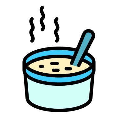Çorba kutusu ikonu. Beyaz arkaplan renginde izole edilmiş web tasarımı için özet çorba kutusu vektör simgesi