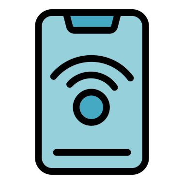 Telefon internet ikonu. Beyaz arkaplan renginde izole edilmiş web tasarımı için Telefon İnternet vektör simgesi