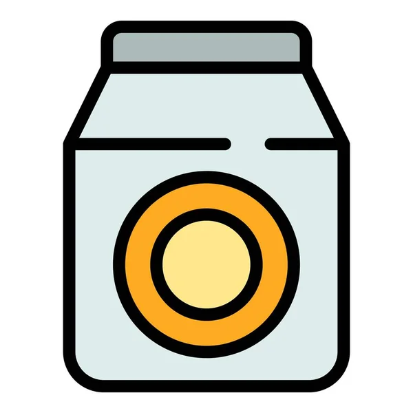 Das Symbol Der Schulmilchpackung Umriss Schule Milchpackung Vektor Symbol Für — Stockvektor