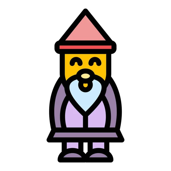 Icono Gnomo Patio Esquema Yard Gnome Vector Icono Para Diseño — Archivo Imágenes Vectoriales