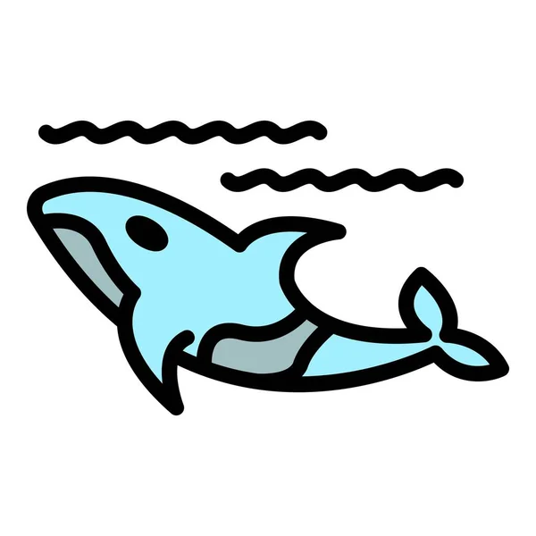 Icône Des Baleines Sauvages Décrivez Icône Vectorielle Baleine Sauvage Pour — Image vectorielle