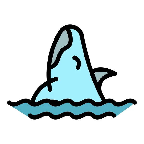 鯨のアイコン 概要白を基調としたウェブデザインのためのジンベエザメベクターアイコン — ストックベクタ
