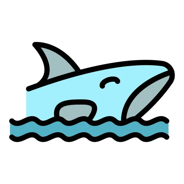 Orca Killer Ikone Umriss Orca Killer Vektor Symbol Für Web — Stockvektor