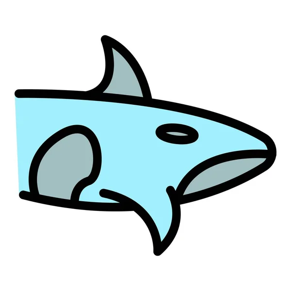 Icona Dell Orca Outline Orca Killer Whale Vector Icon Web — Vettoriale Stock